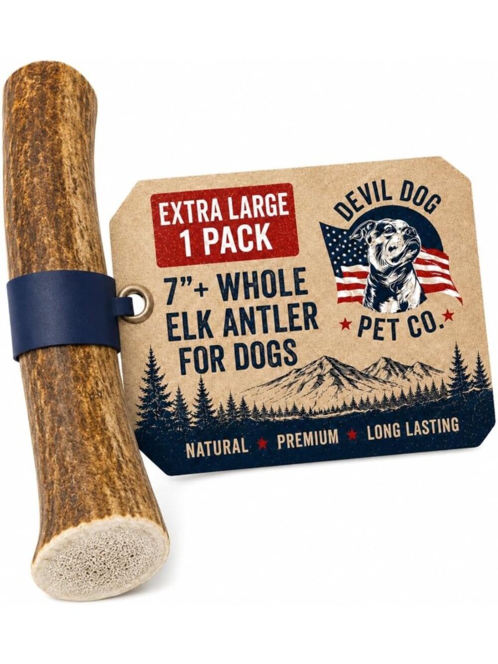 XL Whole Elk Antlers for Dogs - Durable Chew Toy for Aggressive Chewers